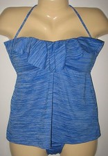 MOSSIMO - NEW - SMALL  2 PC.- BLUE / WHITE - TANKINII BATHING SUIT