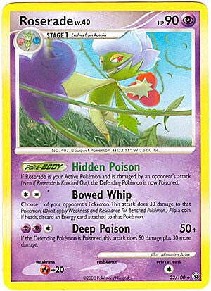Pokemon Stormfront Card - Roserade (R) 23/100 | eBay