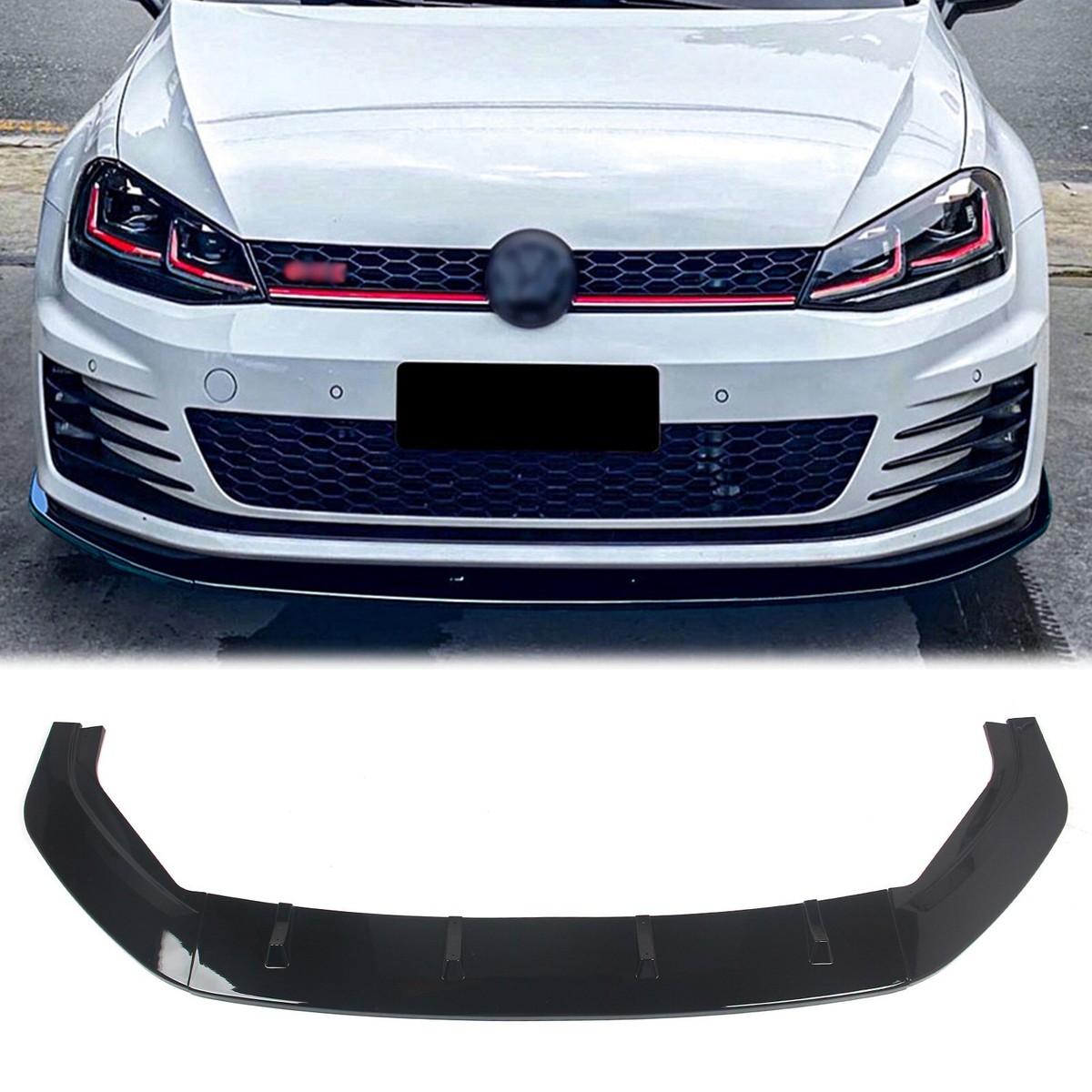 フォルクスワーゲンゴルフ7GTI R-LINE フロントリップ2013-2016 Amazon.com: ADAPEY Front Bumper Lip Compatible with 2013