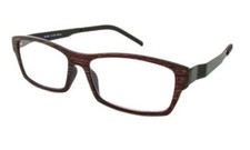Calabria R430 Designer Reading Glasses w/Case Modern Wood 52mm in Brown 1.25