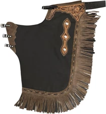 Bull Riding Chinks Adult Pro Rodeo Bronc Genuine Leather | Handmade Leather Chin