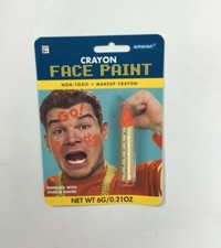 Amscan Orange Crayon Face Paint .21 oz NEW NIB