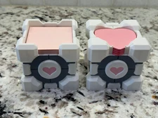 Portal Weighted Companion Cube Inspired Sticky Note Holder - 3D Printed Heart