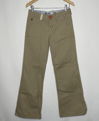 Trovata Birds Of Paradise Women s Full Length Pants Size 2 Beige Tan