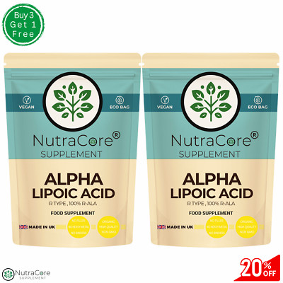 Alpha Liponsäure 450mg Kapseln 99% R-ALA-Antioxidans & 100% natürlich-180Kapseln