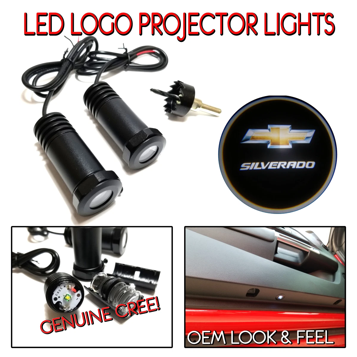 Chevy silverado 2024 door projector lights