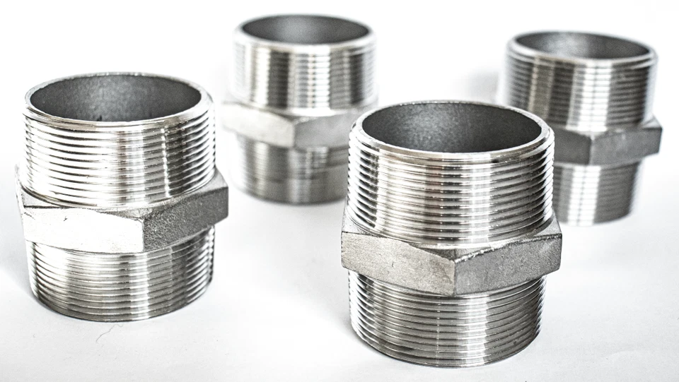 1 1/4" Stainless Steel Hex Nipple - SS MNPT Straight Close Nipple #150 - 1.25" - Image 4 of 4