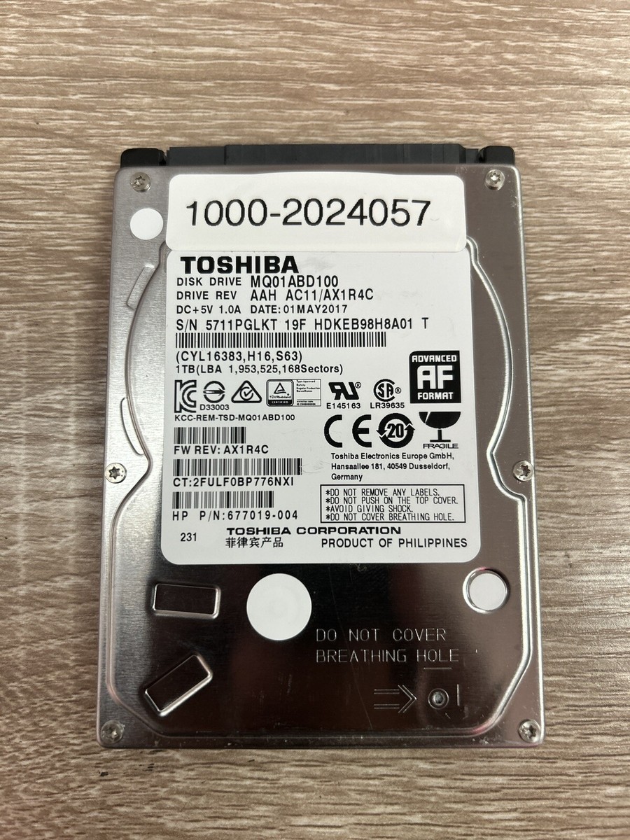 TOSHIBA 1TB 5400RPM SATA LAPTOP PC HDD HARD DRIVE MQ01ABD100