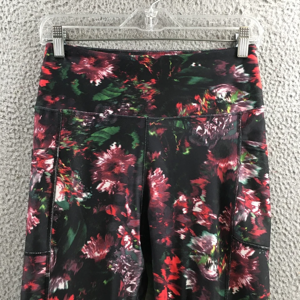 Pantalones de chándal Marika para mujer medianos multicolores florales elásticos frente plano Foto 2 de 4