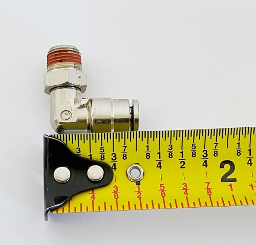 (6) Camozzi ND6520-04-02 DOT Pneumatic 1/4" TUBE X 1/8" Male Pipe Swivel Elbow - Picture 4 of 6