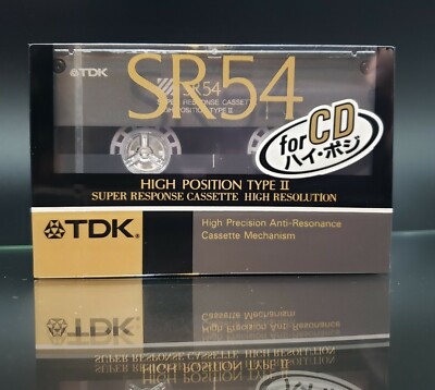 TDK SR 54 Blank Audio Cassette Tape Type II High Position Made in Japan 1989