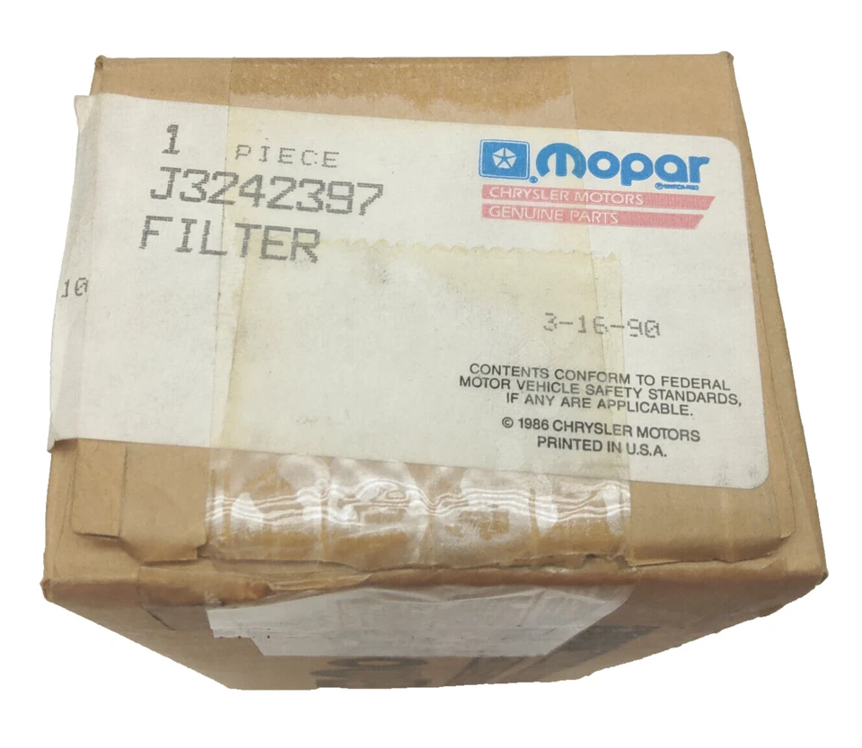 全新 正品 克莱斯勒 J3242397 滤油器 1983 切诺基 83-91 Wagoneer +更多 — 第 3/3 张图片