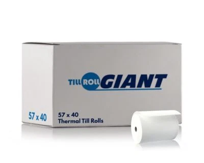 TILL ROLL GIANT 57x40 Thermal Receipt Paper Credit Card Till Roll Worldpay iCT220 iCT250 iWL250