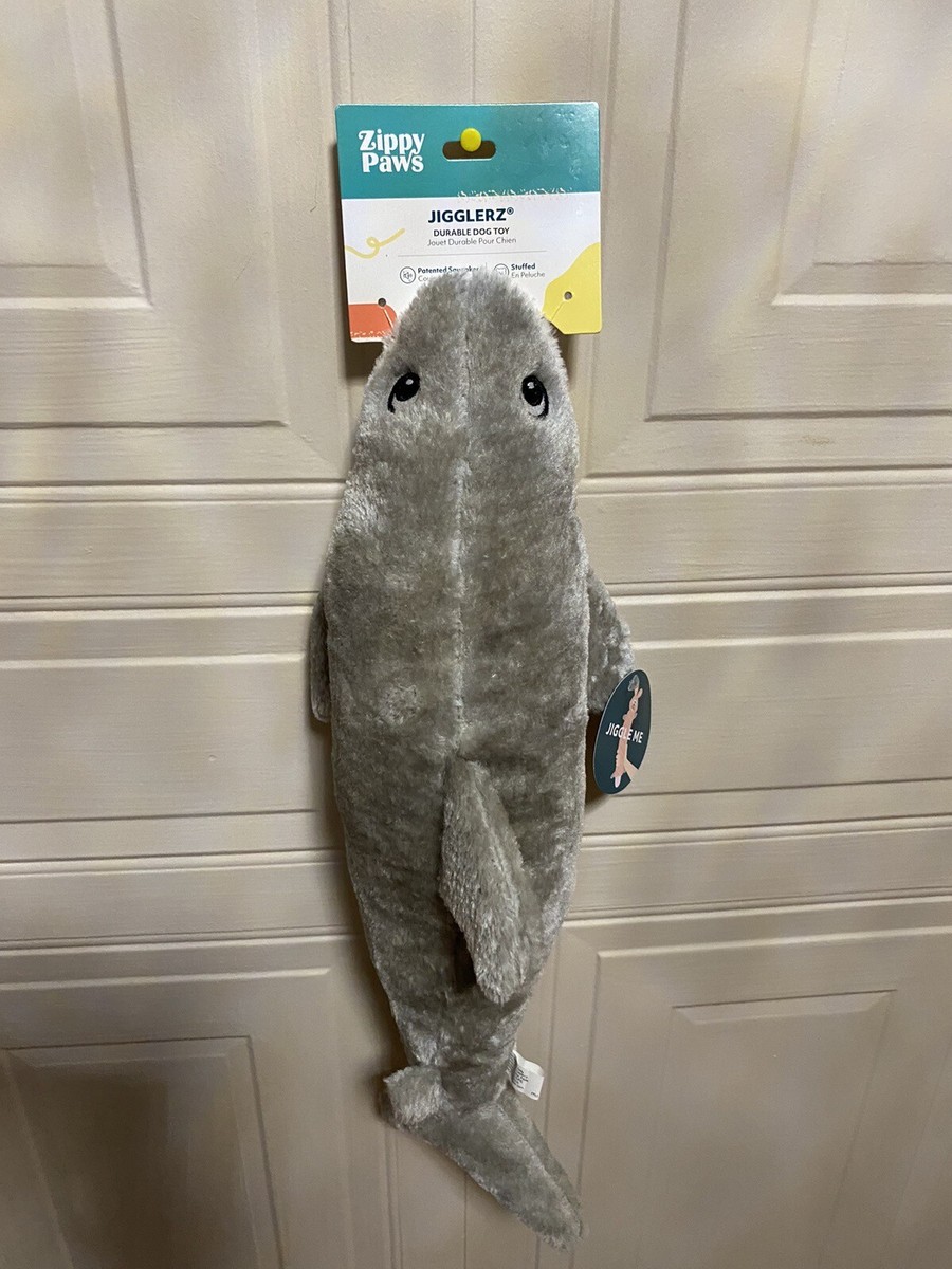 Zippy Paws Plush Squeaky Jigglerz Dog Toy - Shark | eBay