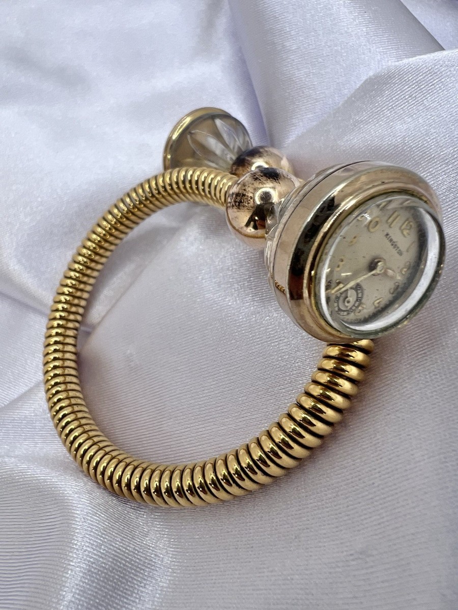 Vintage Art Deco Kingston Coil Watch Locket Bracelet Picture  display picture 3