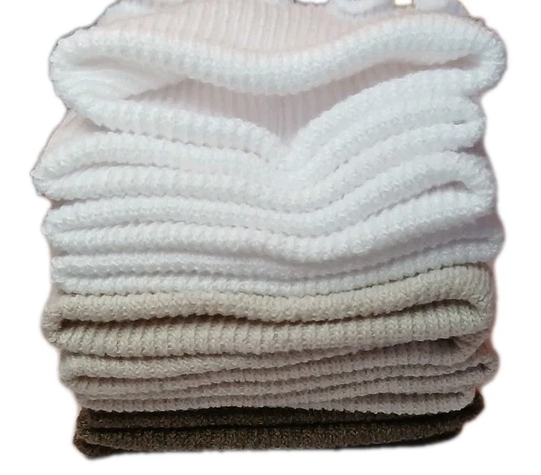 Kensie - 生菜边缘转袖袜 - 5 包 - 尺寸 4-10 - 白色和棕色 - 全新 — 第 3/4 张图片