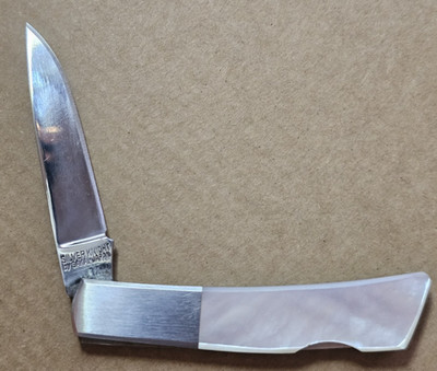 Gerber Silver Knight 250A Mother of Pearl Lockback Blade Folding Knife Japan