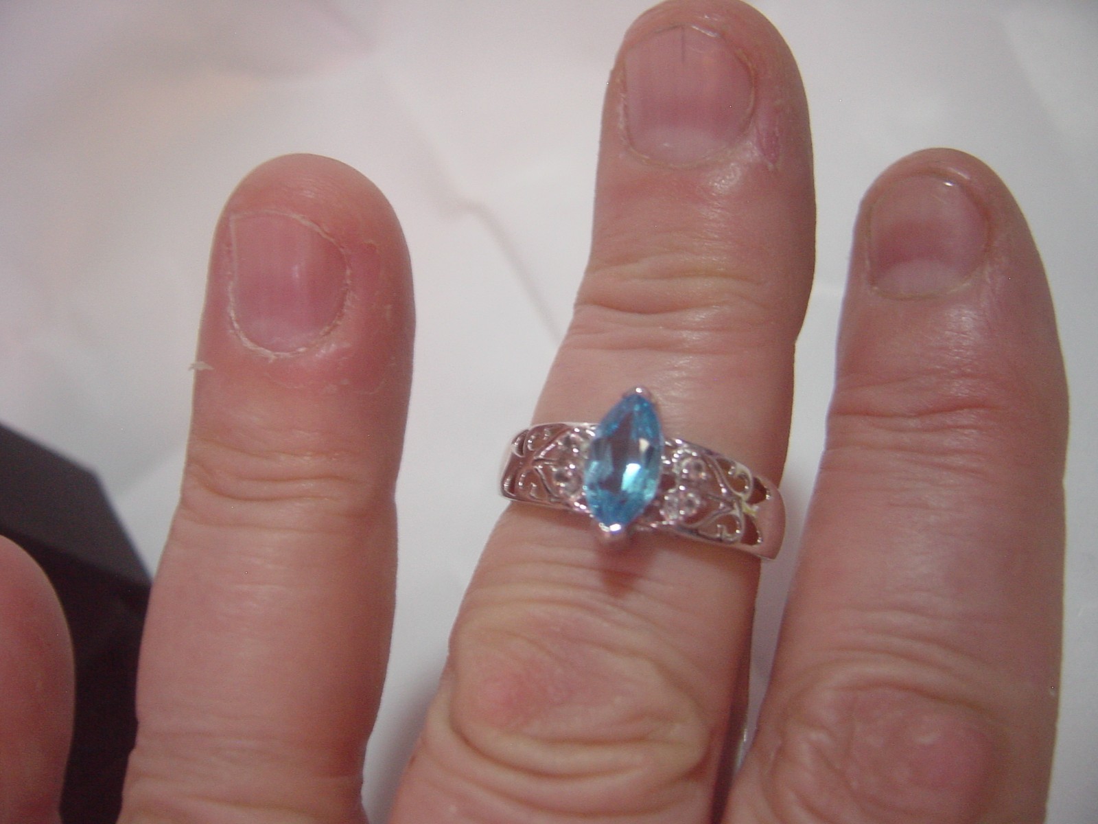 Solid Silver ORNATE Ring- LARGE SUPERB natural SW… - image 4