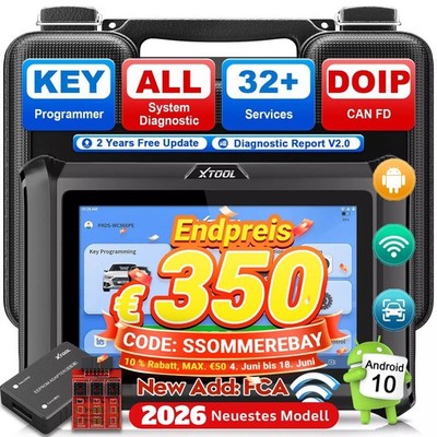XTOOL X100 PAD S V2.0 KFZ OBD2 Diagnosegerät IMMO Key Programming ECU Coding FCA