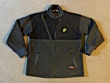 Scent Blocker Men's Black Merino Wool Blend Zip Front Jacket - Size Medium