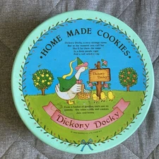 Vintage Sanrio Dickory Docky Cookie Storage Tin Japan 80s VTG Cute