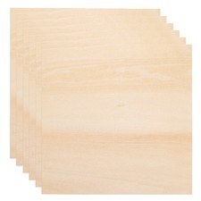 6pcs 3mm Basswood Plywood Sheets 8"x8"x1/8" Plywood Boards Craft Wood Sheet