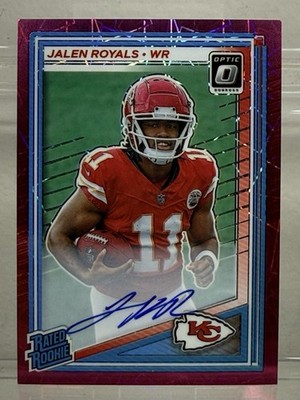 2025 Donruss Optic JALEN ROYALS Pink Velocity RC Rated Rookie Auto /75