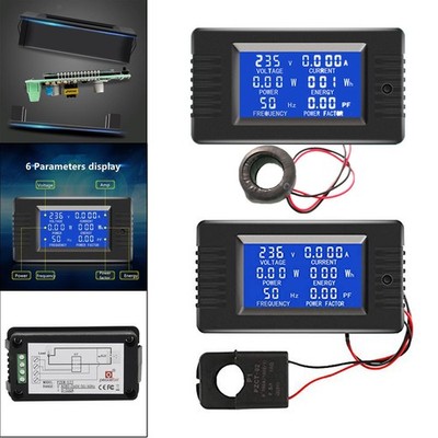 AC Digital Meter Voltage Current Monitor, Current Voltage Ampere Power Energy