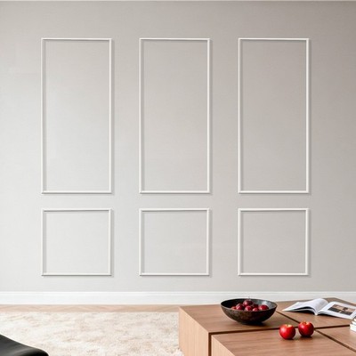 Wall Molding 3 Pack, Wainscoting Panels Kit, Lightweight Paintable Polystyrene,