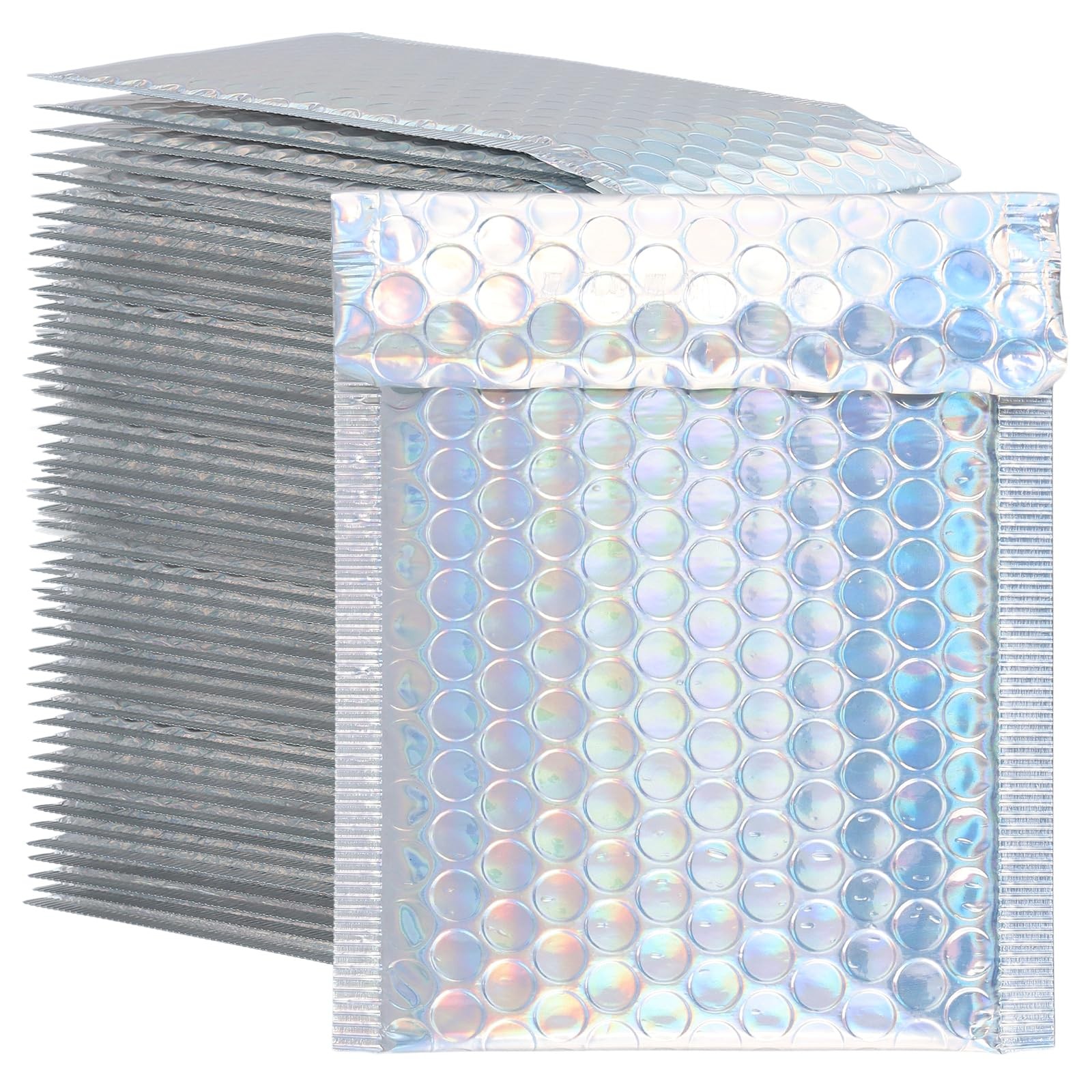 GINLANK 100 PCS 5 x 6 Inch Metallic Bubble Mailers, 5 x 6 inches, Silver