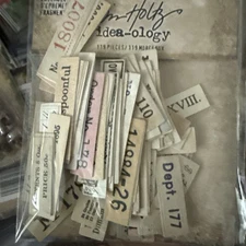 Idea-Ology Ephemera Snippets 119/Pkg-Number Strips