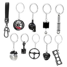 10 Pcs car keychains.Keychain for Men.Cool Keychain.First Choice for A-black