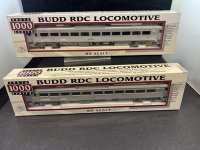 Two HO scale PROTO 1000 Series Budd RDC 31251 undecorated  Locomotive New