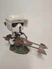Funko Pop Star Wars Scout Trooper W/Speeder Bike Opened 234