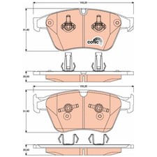 TRW Bremsbelagsatz Bremskl&ouml;tze vorne A1644202320 1644202320 1644200920 | 411995