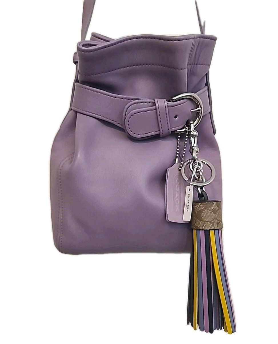COACH VINTAGE RARE LAVENDER LEATHER BELTED BAG 4156 | eBay