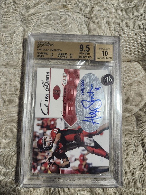 2005 SAGE - Autographs Alex Smith #A41 Silver (AU, RC)