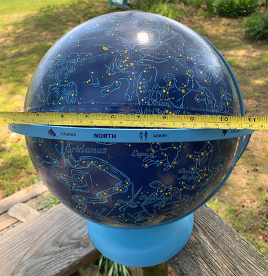 Rand McNally Celestial Globe Stars Constellations Zodiac Space Universe Vtg Art
