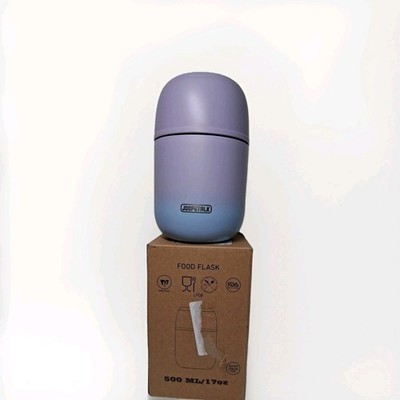 17 Oz Joopetalk Food Flask Vacuum Food Jar With Spoon, Blue/purple
