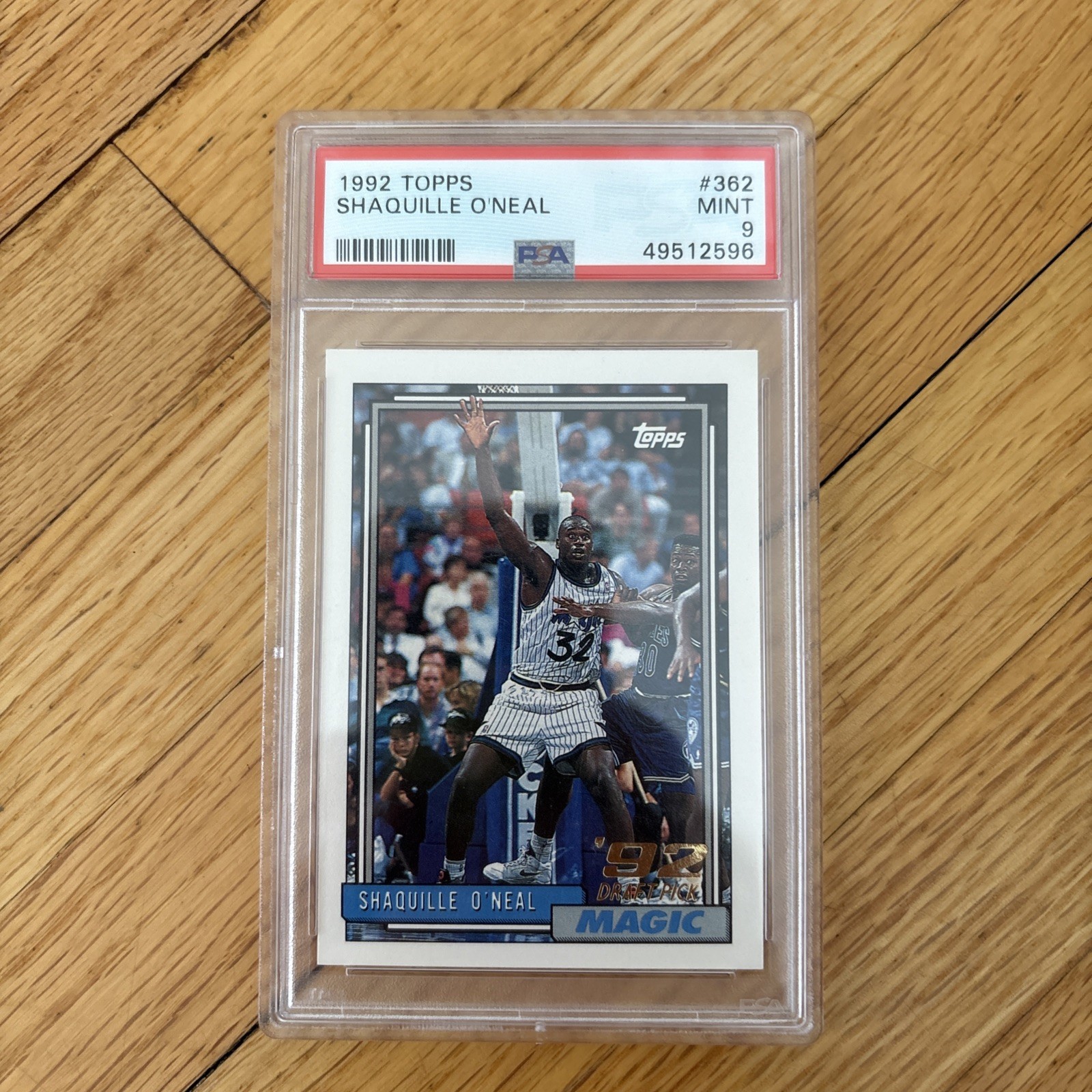 1992-93 Topps Shaquille O'Neal #362 (RC) Psa 9