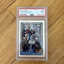 1992-93 Topps Shaquille O'Neal #362 (RC) Psa 9
