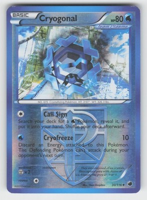 Cryogonal (Team Plasma) 30/116 NM Reverse Holo PLF Plasma Freeze TPO01