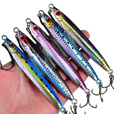 5pcs 14g-100g Metal Jig Lure Casting Spoon Jigging Bass Saltwater Fishing Tackle