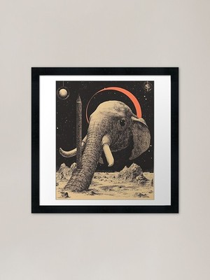 Chaos Elefant MoAtAiJoY Gerahmtes Kunst Gerahmtes Wandbild Poster Leinwanddruck Bild