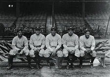 Yankee outfielders Cedric Durst Earl Combs Ben Paschal Babe Rut- 1928 Old Photo