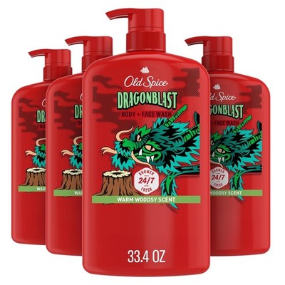 Old Spice Cleansing Body Wash 24/7 Shower Fresh with Lasting Scent, , 33.4 (4)P