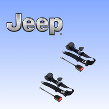 For All Jeep 2pcs Front Car Seat Belt 3 Point Retractable Safety
