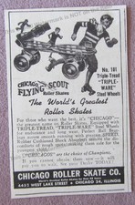 Anuncio 1947 * Patines Chicago Flying Scout - Nº 101 Triple-Ware Boy Champions
