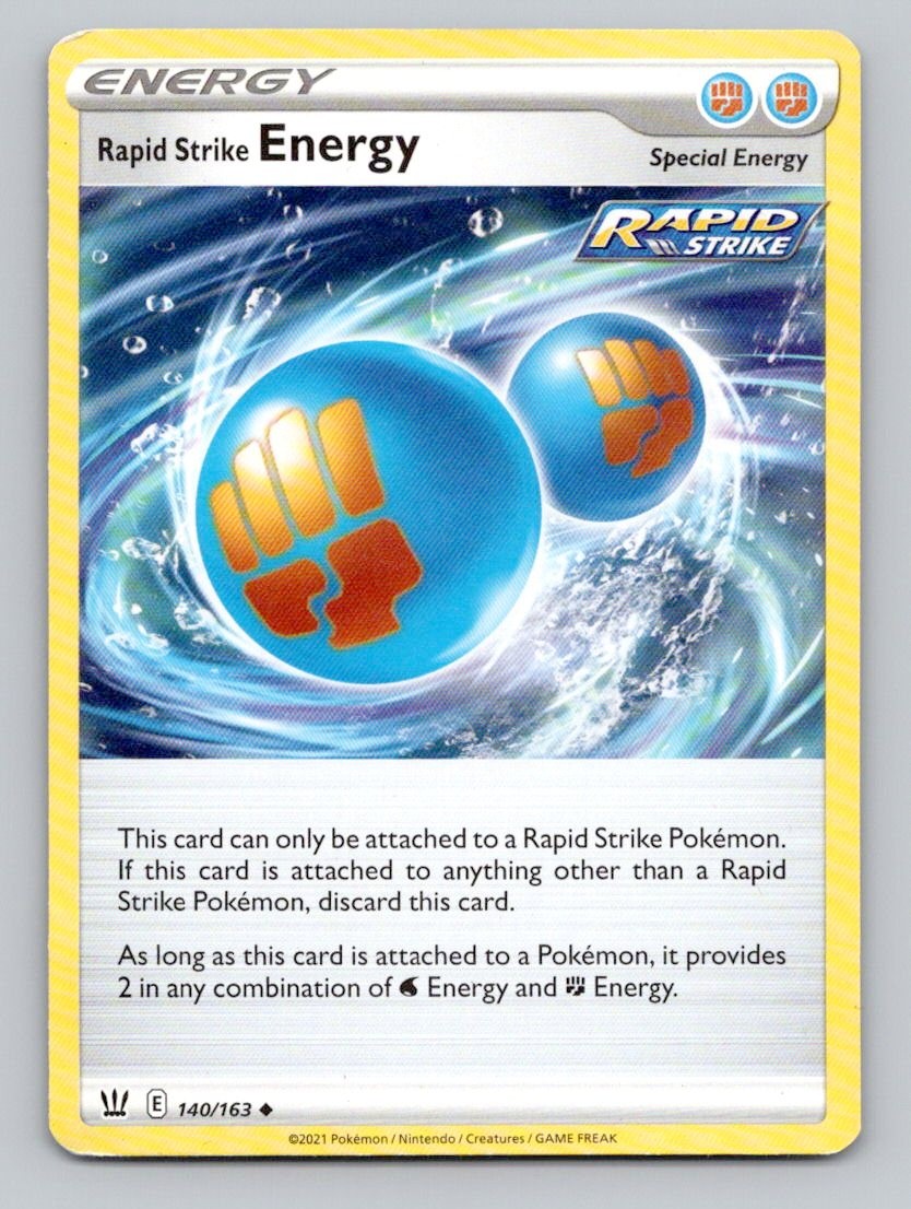 Rapid Strike Energy 140/163 Uncommon SWSH05: Battle Styles Pokemon