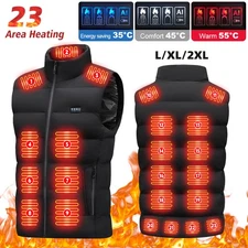 Heated Vest 23 Heating Zones W/ 20000mAh Battery Pack Electric Heating Vest NEW